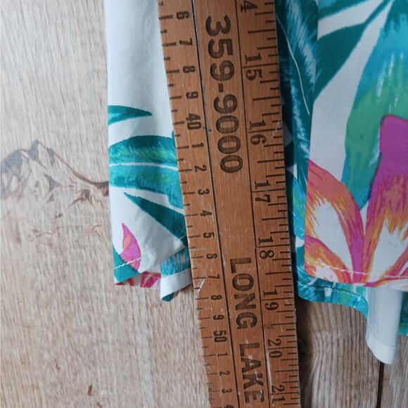 MINKPINK Tropical Floral Print Off the Shoulder Beachy Top Size Medium - Picture 5 of 5